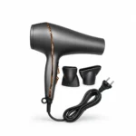 Professional Hair Dryer with Rose-Gold Accents and 2 Styling Attachments