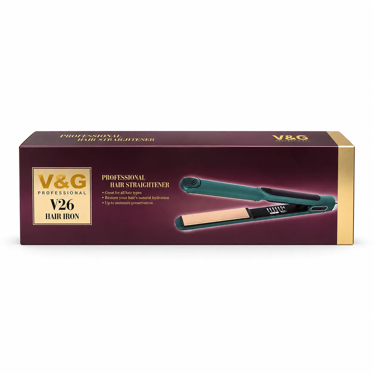 WHB-21902 Hair Straightener HQT-909B – Ceramic Heated Hair Straightening Brush (Copy) - Image 1